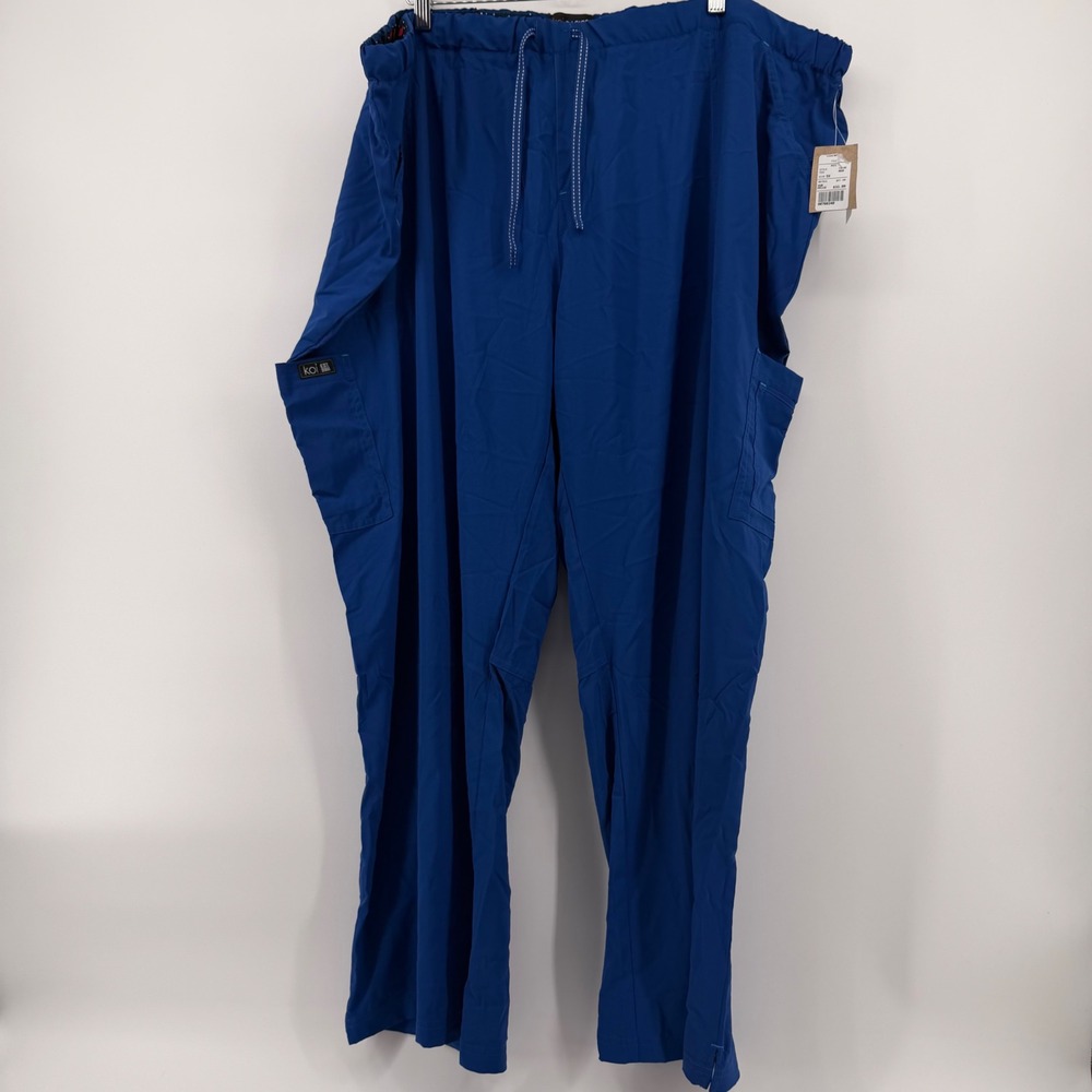 Koi Basics Holly Regular Scrub Pants 5X Galaxy Blue Cargo Drawstring 731-R-060